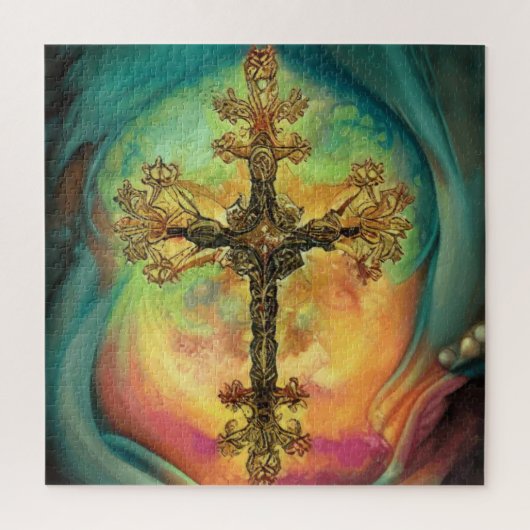 ファンタジース華美タンパンククロスイン水彩画 ジグソーパズル (縦)