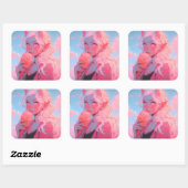 ファンタジーソフトピンクアイスクリームアニメガール スクエアシール (シート)