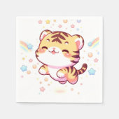 ファンタジータイガー赤ちゃんシャワー スタンダードカクテルナプキン (正面)