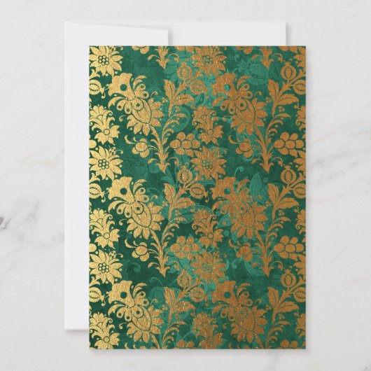 ファンタジーターコイズと金ゴールドキンセアニラ 招待状 (裏面)