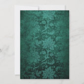 ファンタジーターコイズと金ゴールドブリデスメイドランチョン 招待状 (裏面)