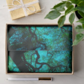 ファンタジーターコイズツリーシルエット 薄葉紙 (ギフト)