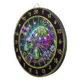 ファンタジータートルバタフライ素朴ロッジデコール ダーツボード (正面右)