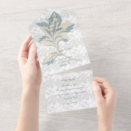 ファンタジーダスティブルーフローラ冬 オールインワン招待状