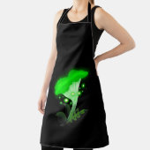 ファンタジーチャンテ白熱［赤熱］光を放つレグリーンマッシュルームブラック エプロン (インサイチュ)