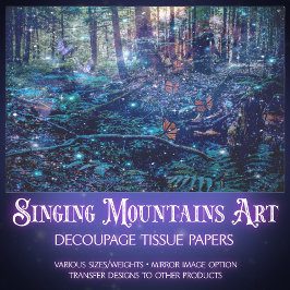 ファンタジーツリーズバタフライウッドランドデクページ 薄葉紙