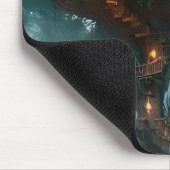 ファンタジーツリーハウスデジタルアートワーク マウスパッド (コーナー)