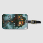 ファンタジーツリーハウスデジタルアートワーク ラゲッジタグ (正面横)