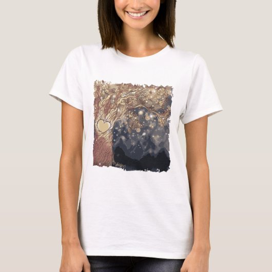 ファンタジーツリーハート Tシャツ (正面)