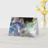 ファンタジーツリー抽象芸術景観 カード (黄色い花)