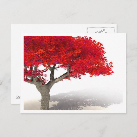 ファンタジーツリー葉書 | Tシャツ、マグズデジタルアート ポストカード (正面/裏面)