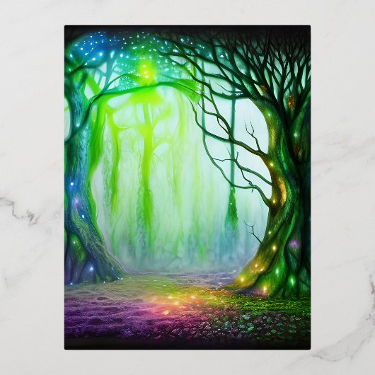 ファンタジーツリー 箔シーズンポストカード (正面)