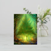 ファンタジーツリー 箔シーズンポストカード (立ち正面)