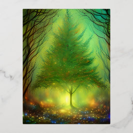 ファンタジーツリー 箔シーズンポストカード
