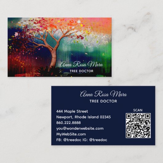 *~*ファンタジーツリーEthereal QR AP82名刺 名刺 (正面/裏面)