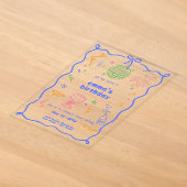 ファンタジーディスコバースデーカラー アクリル招待状 (レイダウン)