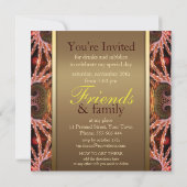 ファンタジートランスのゴールデンバースデーパーティーの招待 招待状 (裏面)