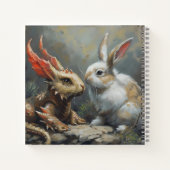 ファンタジードラゴンとウサギ ノートブック (裏面)
