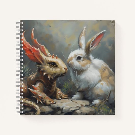 ファンタジードラゴンとウサギ ノートブック (正面)