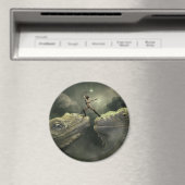 ファンタジードラゴンと戦士の女性マグネット マグネット (インサイチュ (食洗機))