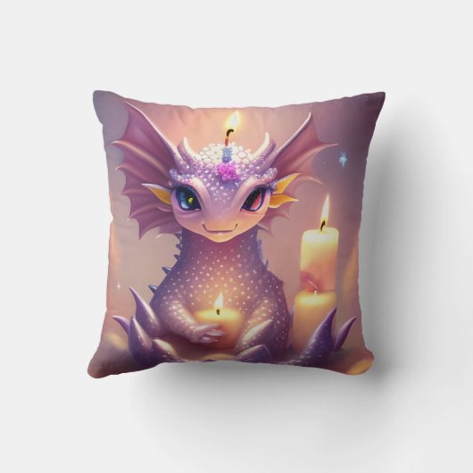 ファンタジードラゴンと誕生日キャンドル クッション (裏面)