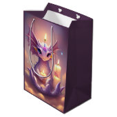 ファンタジードラゴンと誕生日キャンドル ミディアムペーパーバッグ (裏面アングル)