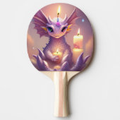 ファンタジードラゴンと誕生日キャンドル 卓球ラケット (正面)