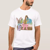 ファンタジードラゴンのかわいいイースターバスケット Tシャツ (正面)