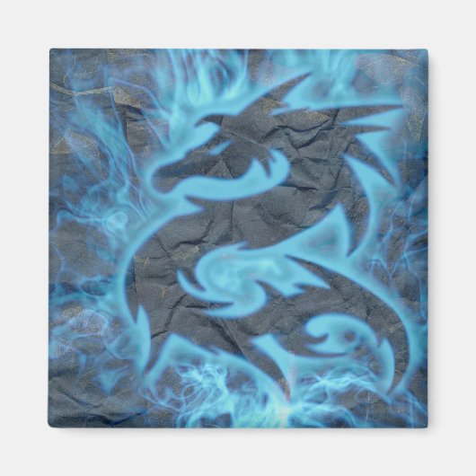 ファンタジードラゴンの炎 冷蔵庫マグネット マグネット (正面)
