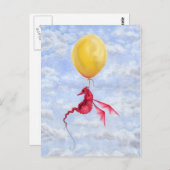 ファンタジードラゴンアートはがき – 上の空 ポストカード (正面/裏面)