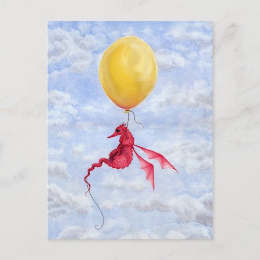 ファンタジードラゴンアートはがき – 上の空 ポストカード (正面)