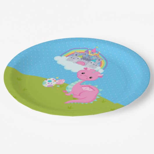 ファンタジードラゴンキッズパーティー ペーパープレート (アングル)