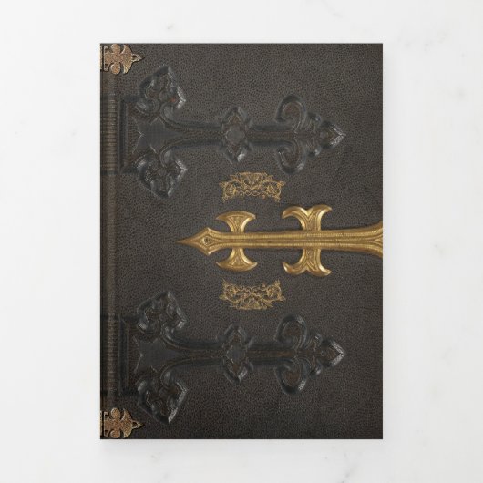 ファンタジードラゴンズと城の結婚童話 三つ折り招待状 (カバー)