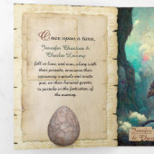 ファンタジードラゴンズと城の結婚童話 三つ折り招待状 (内部最初)