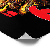 ファンタジードラゴンテーマ子供へターニング6誕生日 ポスター (角)