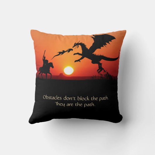 ファンタジードラゴンナイト感動的やる気を起こさせる クッション (裏面)