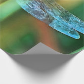 ファンタジードラゴンフライターコイズとブラック ラッピングペーパー (角)