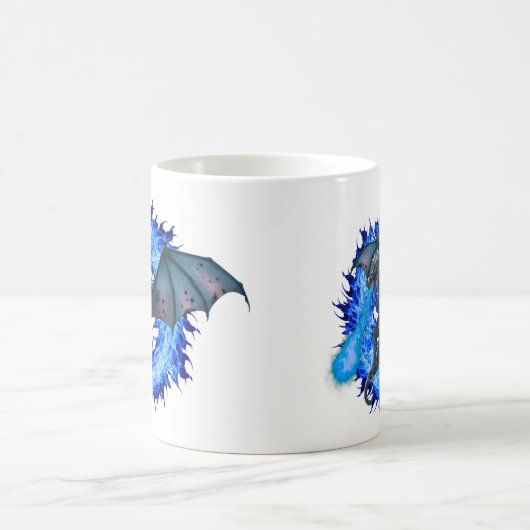 ファンタジードラゴンブルーフレーミングファイア コーヒーマグカップ (中央)