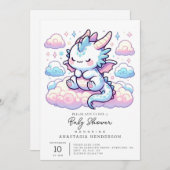 ファンタジードラゴンベビーシャワー 招待状 (正面/裏面)