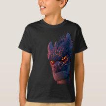 ファンタジードラゴン顔キッズTシャツ | クールドラゴン グラフィック