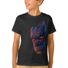 ファンタジードラゴン顔キッズTシャツ | クールドラゴン グラフィック