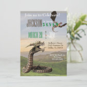 ファンタジードラゴン魔法スネークヘビ誕生日パーティー 招待状 (スタンド正面)