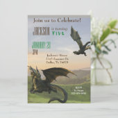 ファンタジードラゴン魔法ヘビ誕生日パーティー 招待状 (スタンド正面)
