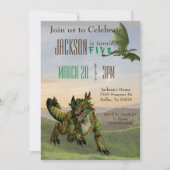 ファンタジードラゴン魔法ヘビ誕生日パーティー 招待状 (正面)