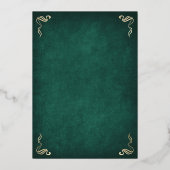 ファンタジードラゴン グリーン ウェディング 箔招待状 (裏面)