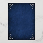 ファンタジードラゴン ブルー ウェディング 箔招待状 (裏面)