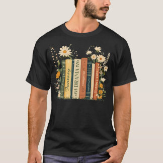 ファンタジードラマトラジェディブックフラワーモチーフサブティルトルンプ反対 Tシャツ