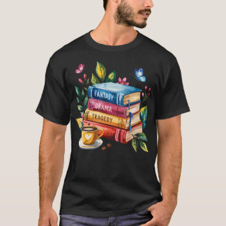 ファンタジードラマトラジェディ本 さりげない読者ライブラリア Tシャツ