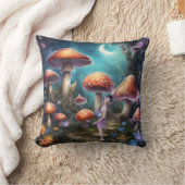 ファンタジードリームワールドフェアリーとキノコ クッション (ブランケット)