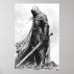 ファンタジーナイトイラストレーションのスタイルのイアン・ミ ポスター